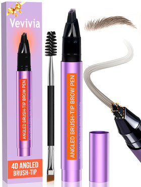 Vevivia Beauty eyebrow pen front packaging showing shade label and compact design for travel