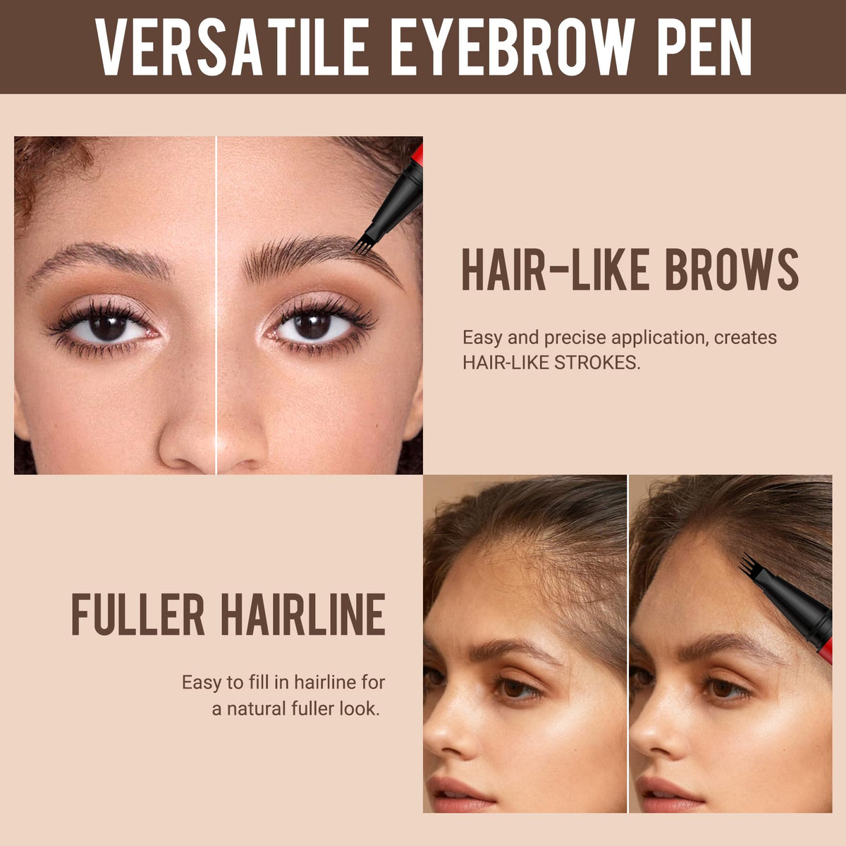 Vevivia Beauty pen next to ruler showing compact travel-friendly size
