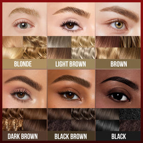 Vevivia on-model brows showing natural brown shade blending and fuller-looking result