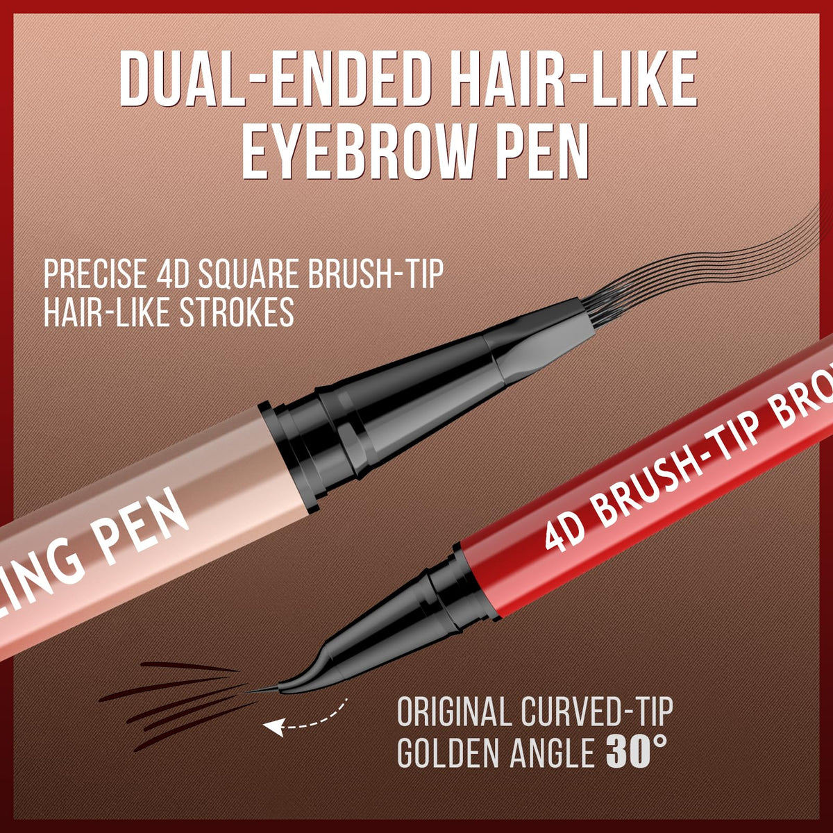 Vevivia texture demo painting hair-like strokes to show realistic brow fill benefit