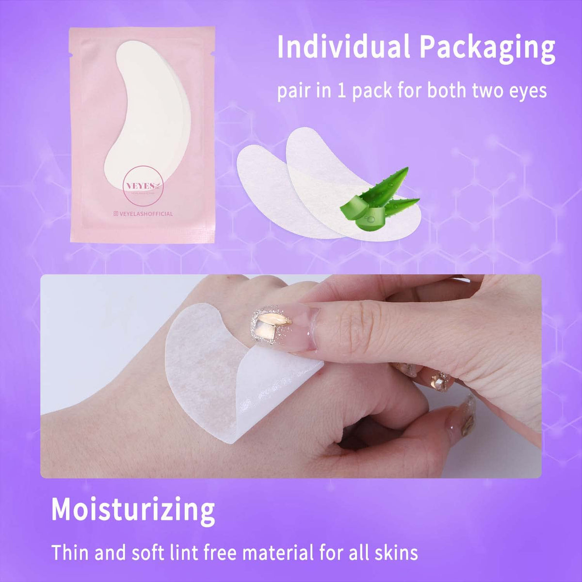 VEYES INC close-up of hydrogel texture highlighting serum-rich moisture