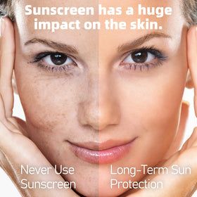 VGO product label highlighting zinc oxide and broad-spectrum SPF 50 benefits