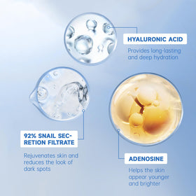 VGO texture close-up of elastic serum-cream highlighting smooth spreadability and hydration