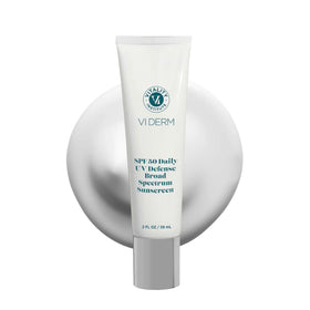 VI DERM front packaging shows SPF 50 protection and compact travel size benefit