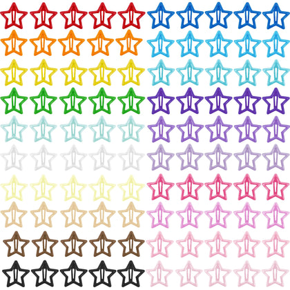 VIBILIA front pack of 100 star clips showing quantity and color variety benefit