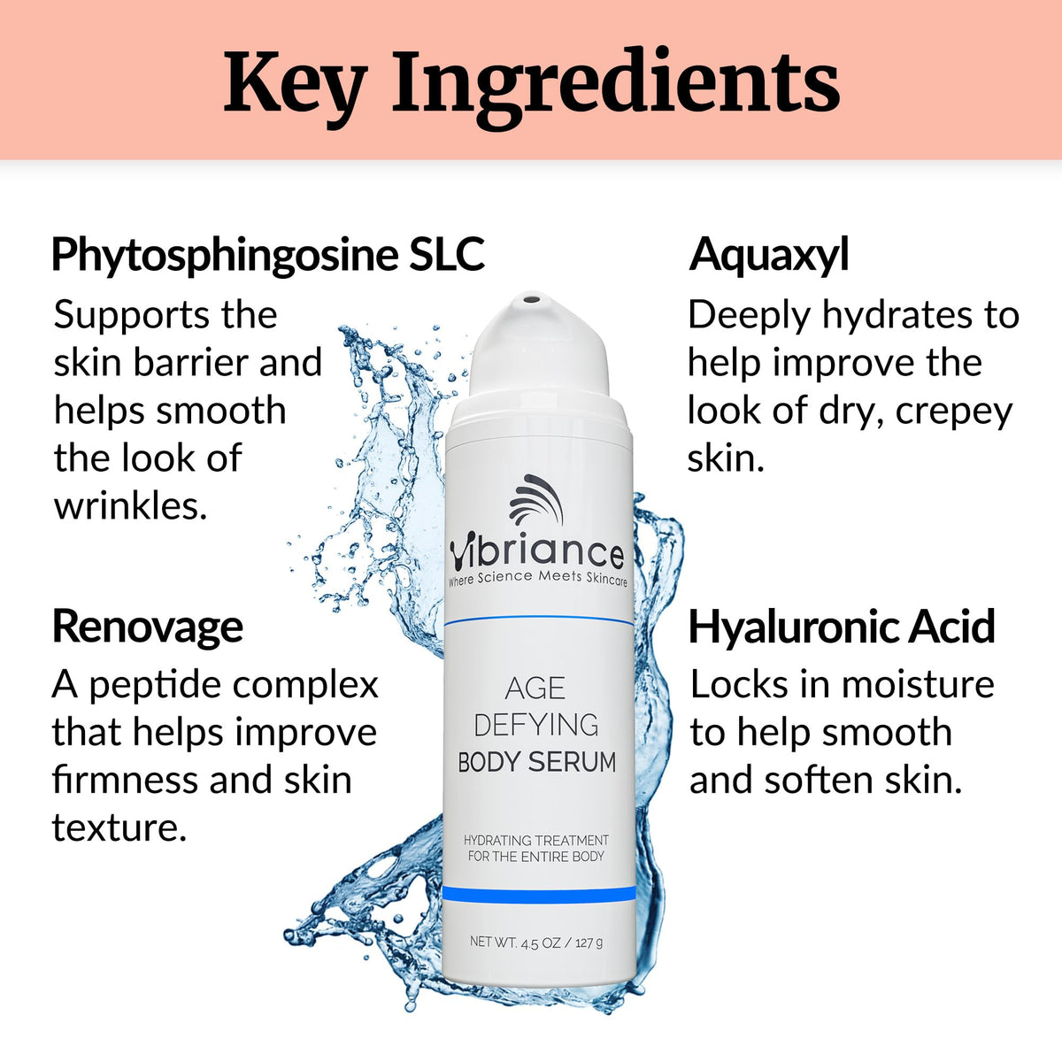 Vibriance applied to forearm demonstrating smoothing and visible hydration benefits