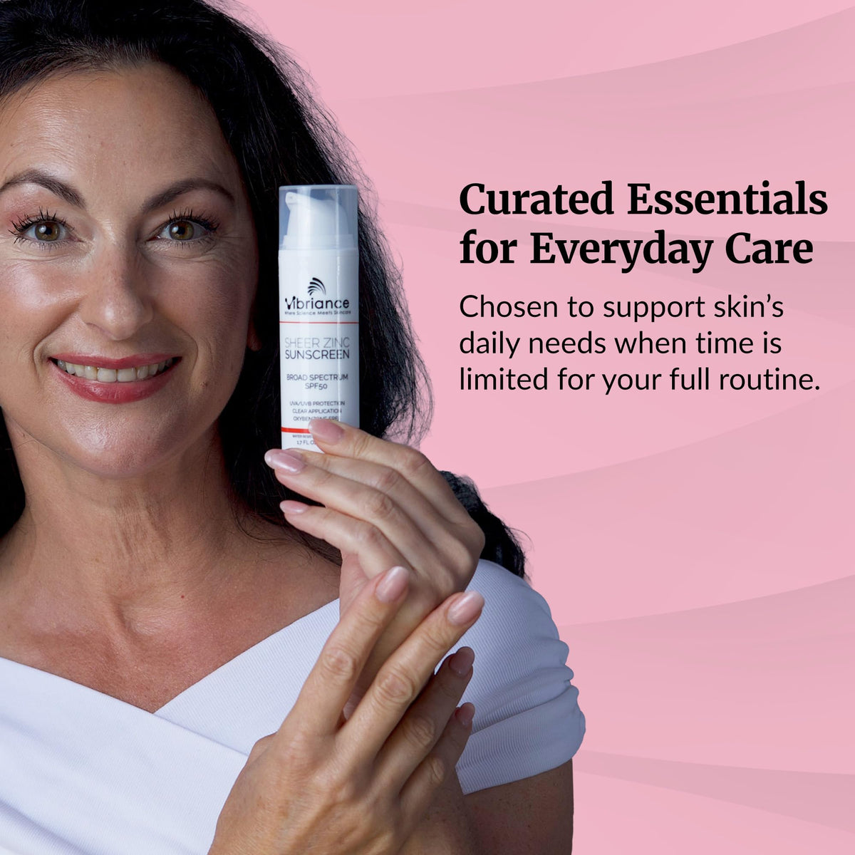 Vibriance products in morning routine highlighting hydration and protection