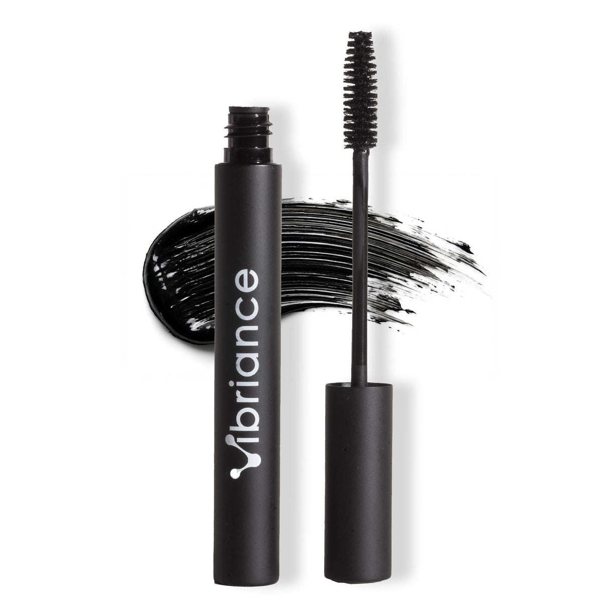 Vibriance front tube mascara showing sleek soft black packaging and easy grip