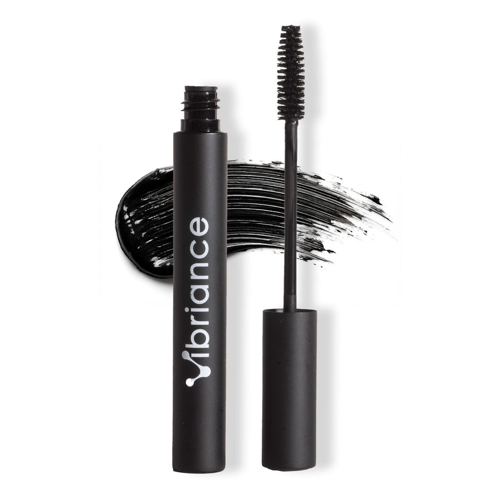 Vibriance front tube mascara showing sleek soft black packaging and easy grip