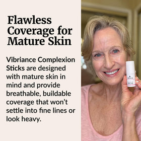 Vibriance used by woman at mirror for quick polished look