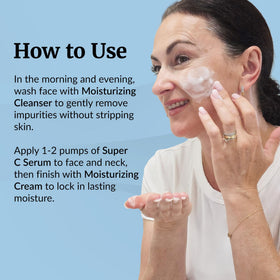 Vibriance moisturizing cleanser pump bottle ready for gentle daily cleansing