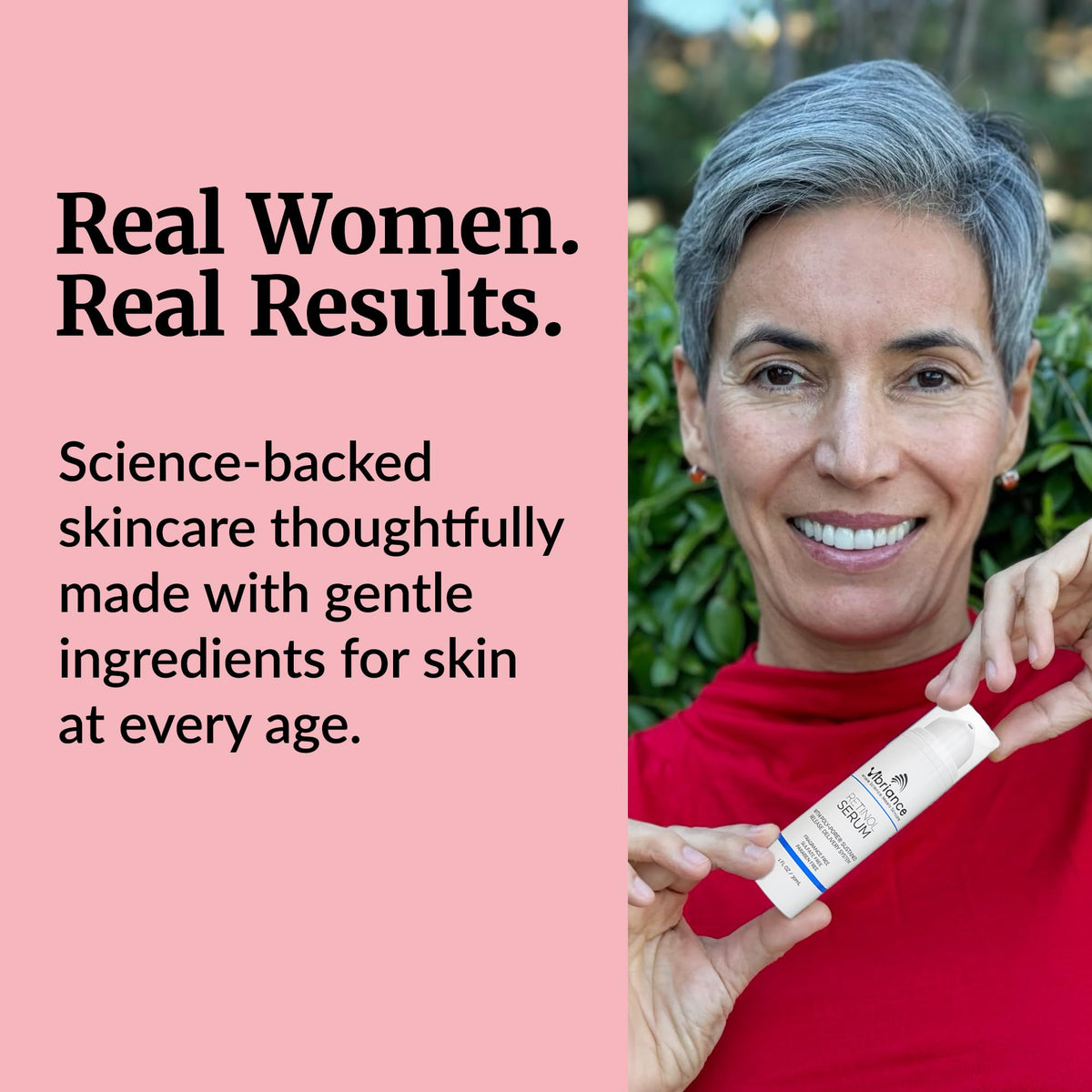 Vibriance serum in a nighttime skincare routine conveying gentle rejuvenation