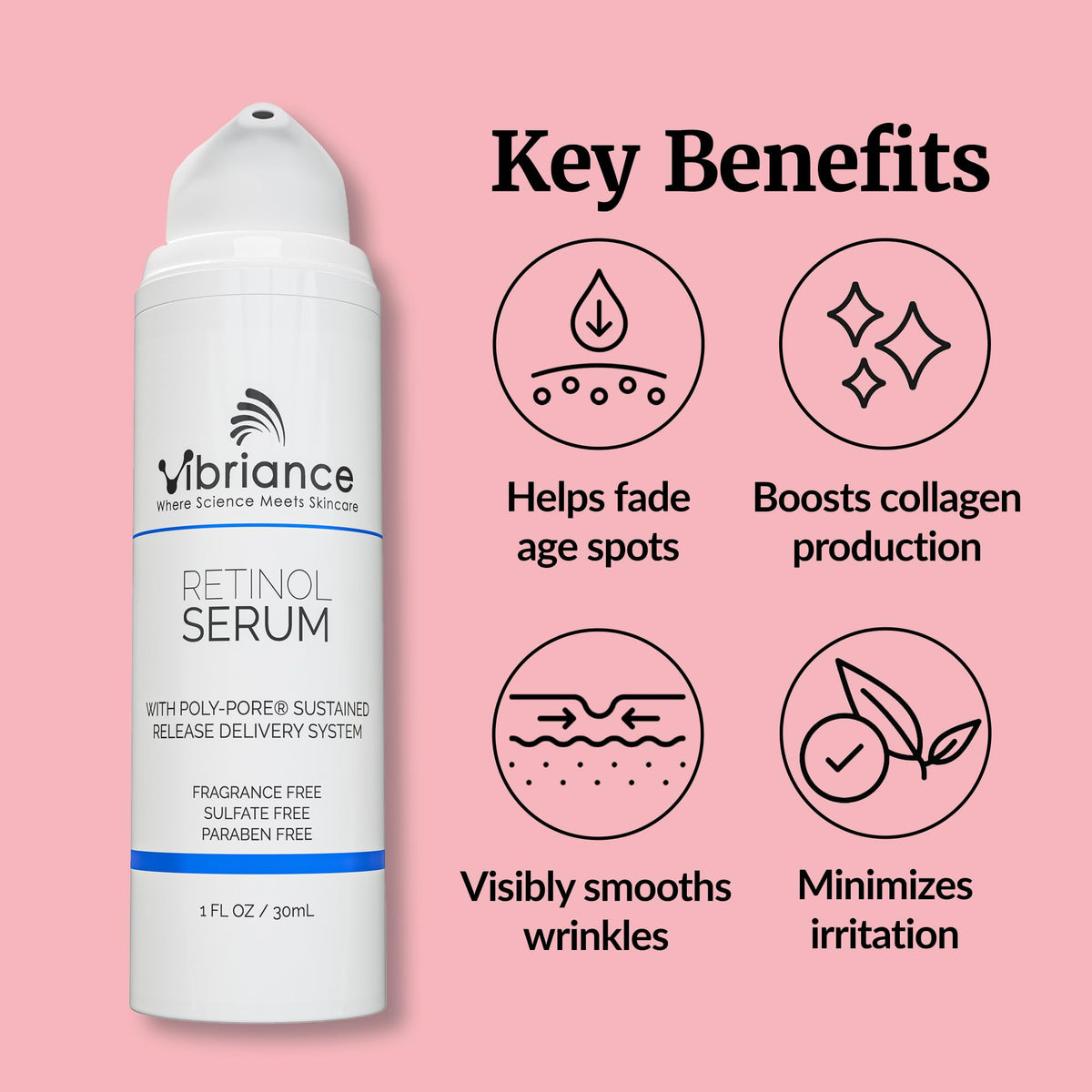 Vibriance 1 fl oz bottle beside everyday objects for scale and portability