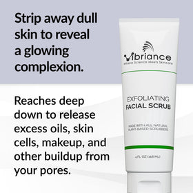 Vibriance texture close-up reveals fine exfoliant beads and creamy base for smooth skin