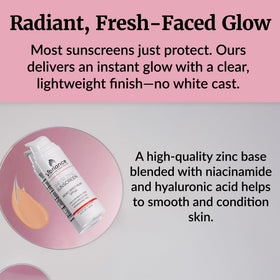Vibriance label highlighting niacinamide and hyaluronic acid benefits