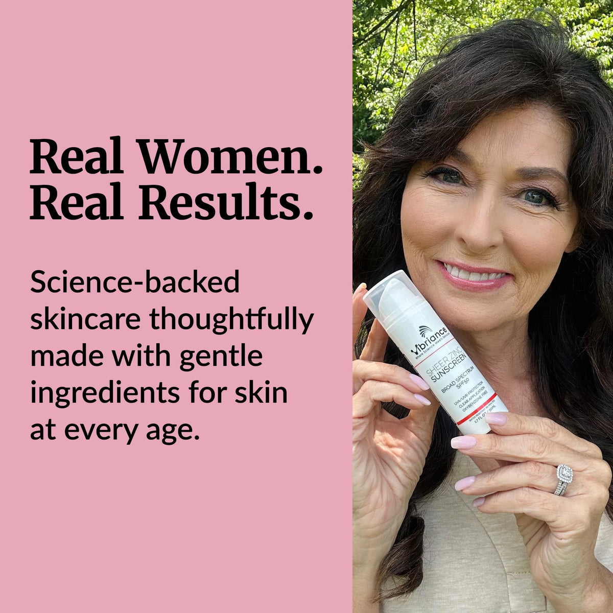 Vibriance in a bathroom setting illustrating quick morning routine benefit