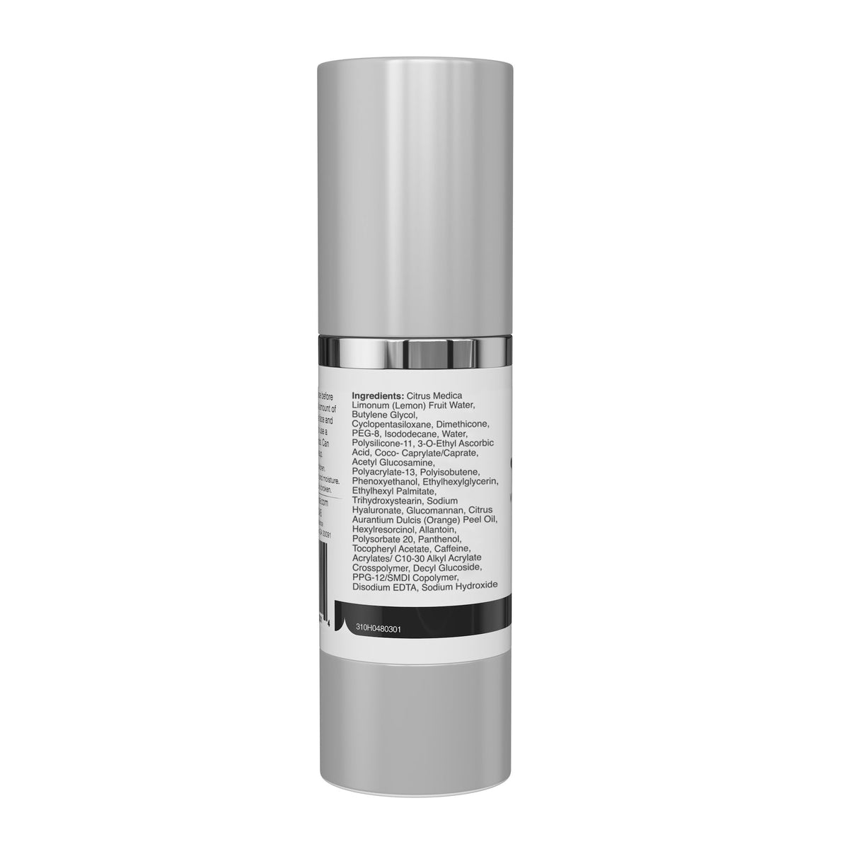 Vibriance bottle on bathroom shelf suggesting daily use and visible results