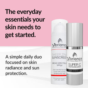 Vibriance Super C serum dropper showing silky texture and fast absorption