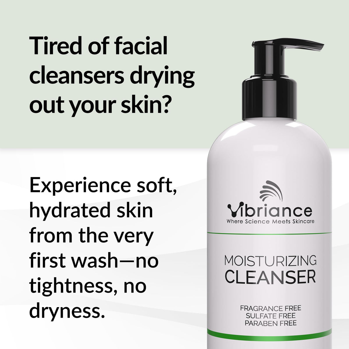 Vibriance texture close-up of oil-to-foam transition illustrating silky hydration benefit
