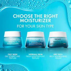 VICHY bathroom shelf lifestyle shot showing routine integration and fresh-matte benefit