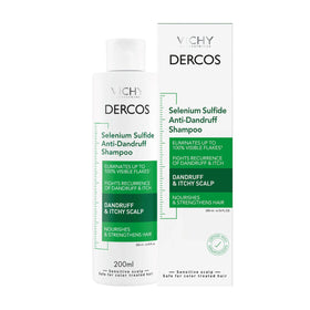 VICHY Dercos front bottle showing label and clinical strength benefits