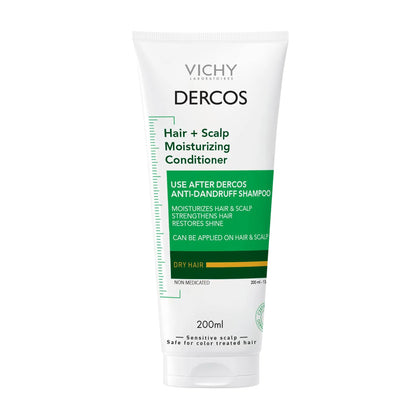Vichy Dercos front packaging showing product and volume, promoting hydration