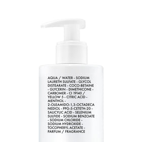 VICHY Dercos on bathroom shelf within a grooming routine context
