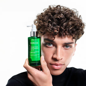 VICHY Dercos close-up nozzle for targeted scalp application and precise dispensing benefit