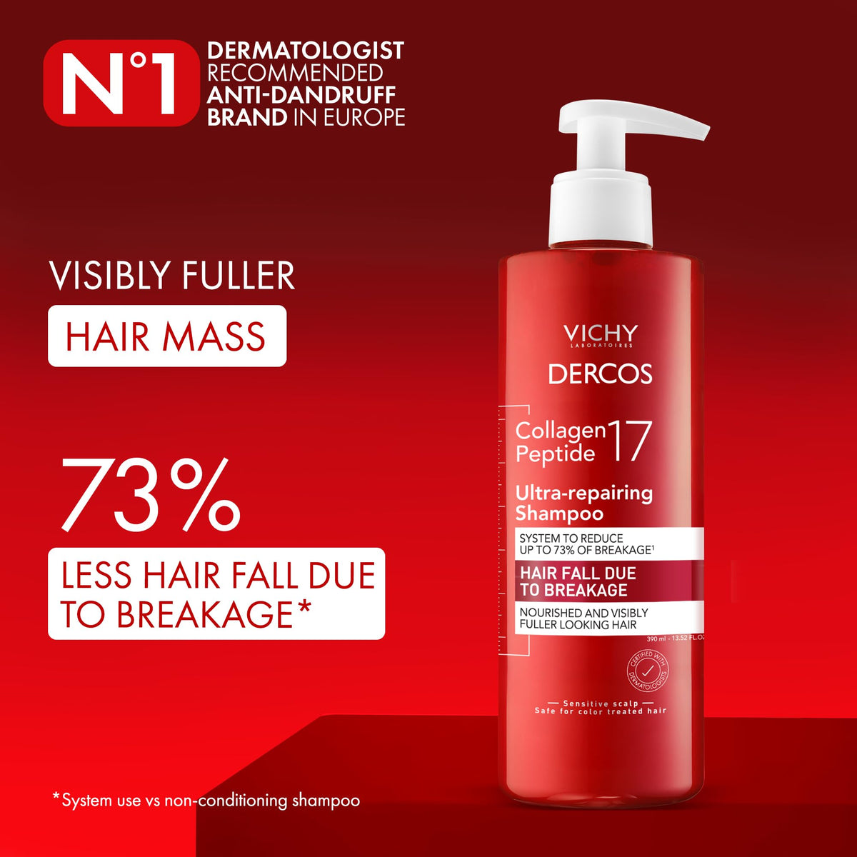 VICHY back label close-up showing ingredients and usage benefits