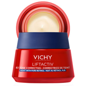 VICHY front packaging showing product jar and label, benefits visible