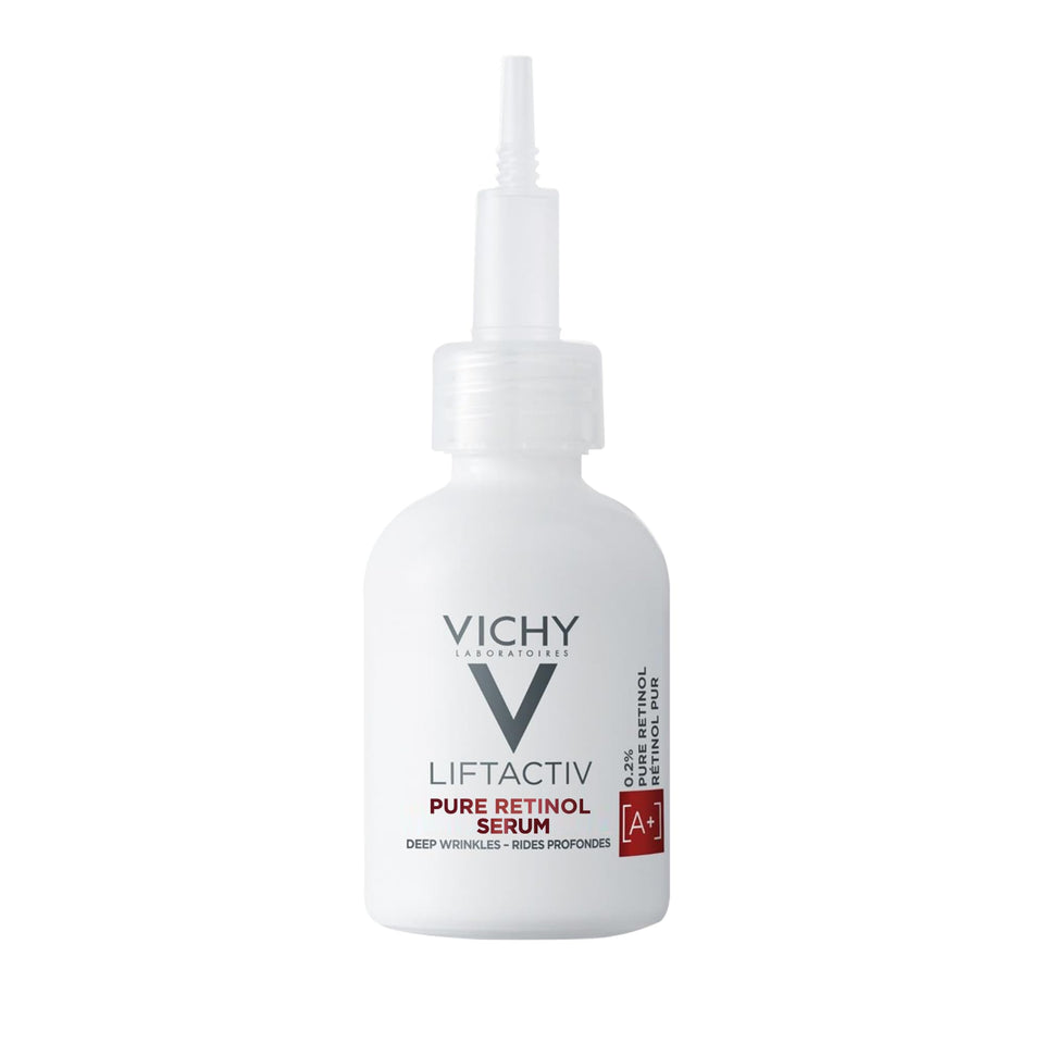 Vichy front bottle showing product benefits and clean design
