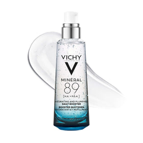 VICHY Minéral 89 front bottle showing label and clear gel inside for hydration