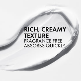 VICHY ingredient highlight showing hyaluronic acid and volcanic water