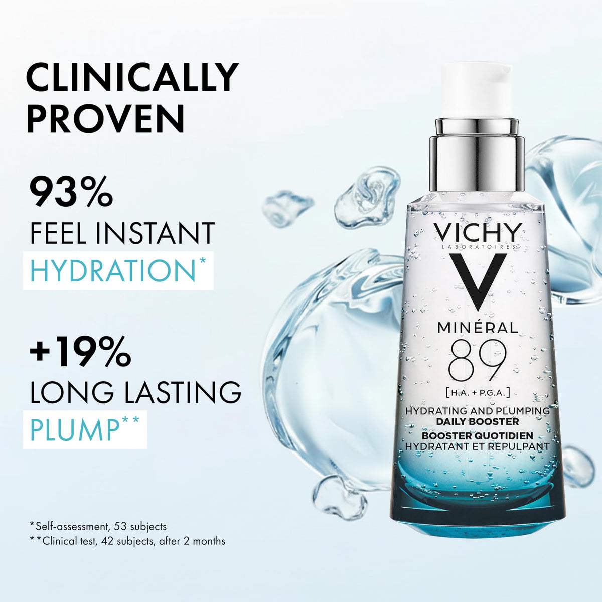 VICHY Minéral 89 pump and cap detail highlighting hygienic dispenser and ease of use