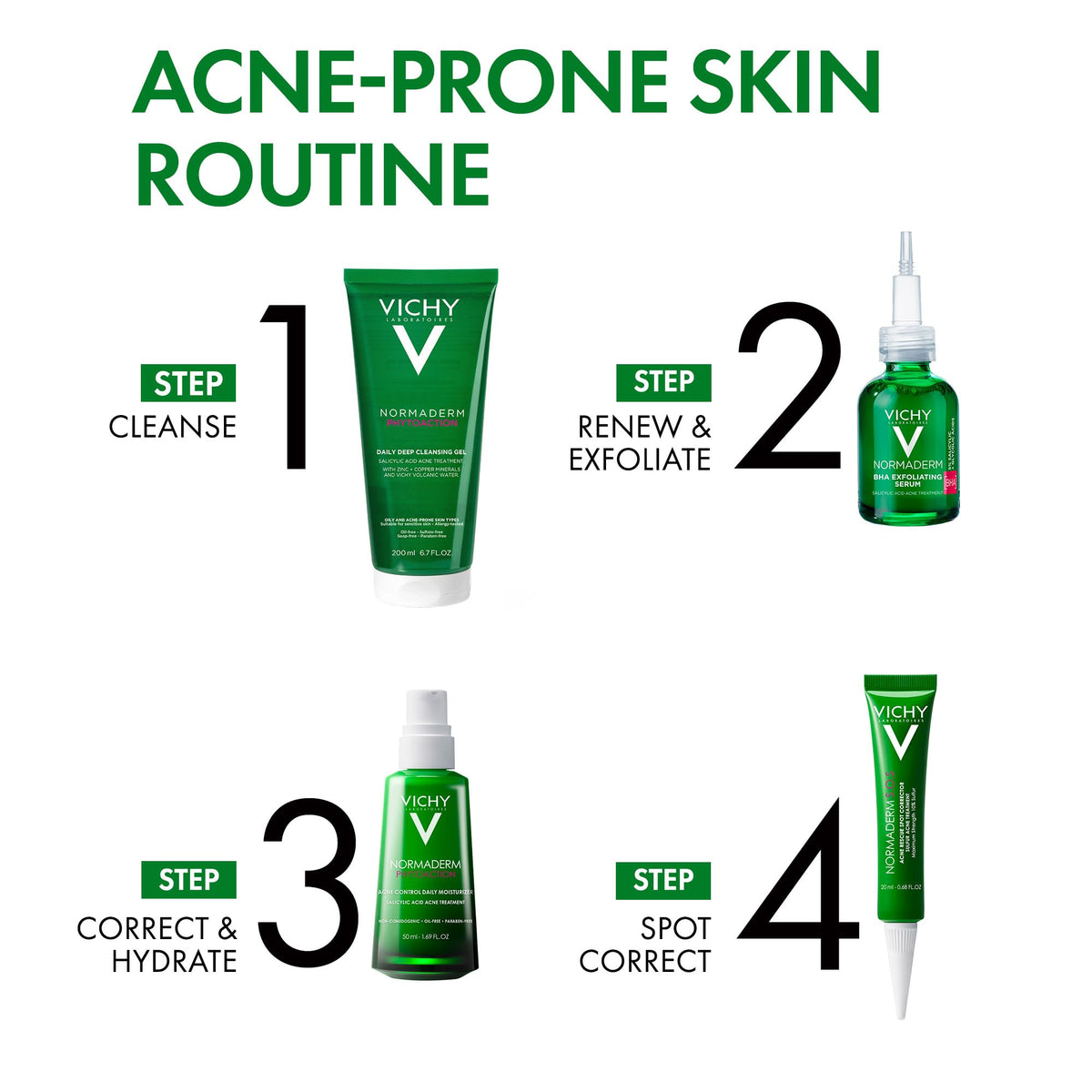 VICHY Normaderm on bathroom counter as part of daily skincare routine