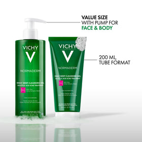 VICHY Normaderm before and after pores focus for clearer skin appearance