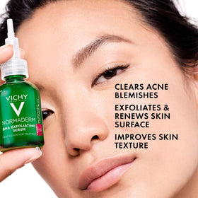 VICHY Normaderm serum texture on skin highlighting lightweight absorbency