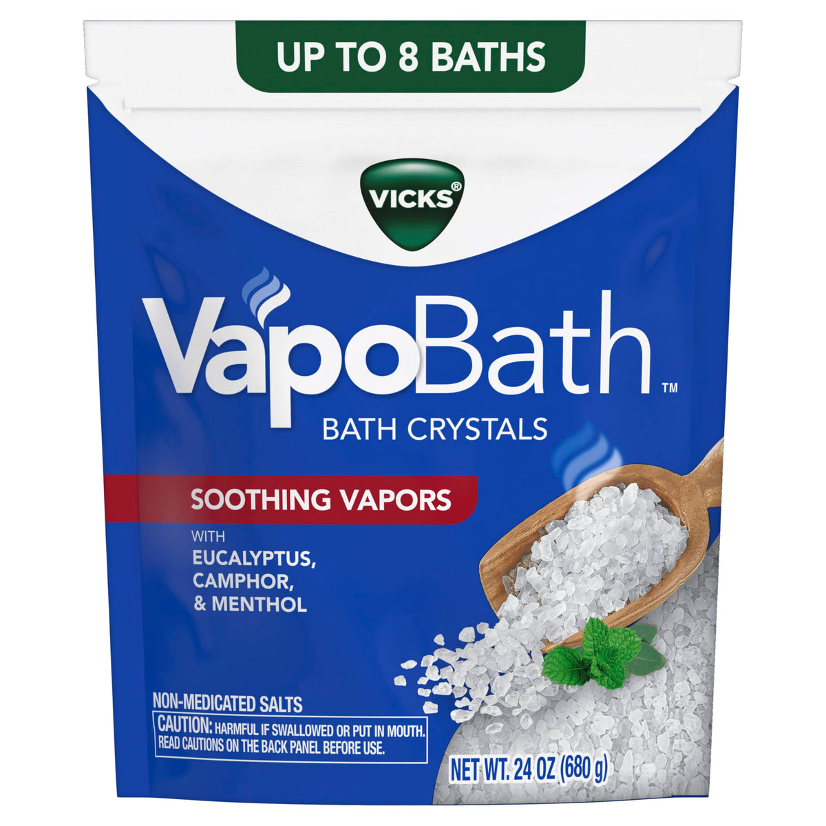 Vicks VapoBath front jar showing product and branding for easy identification and trust