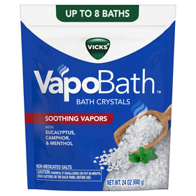 Vicks VapoBath front jar showing product and branding for easy identification and trust