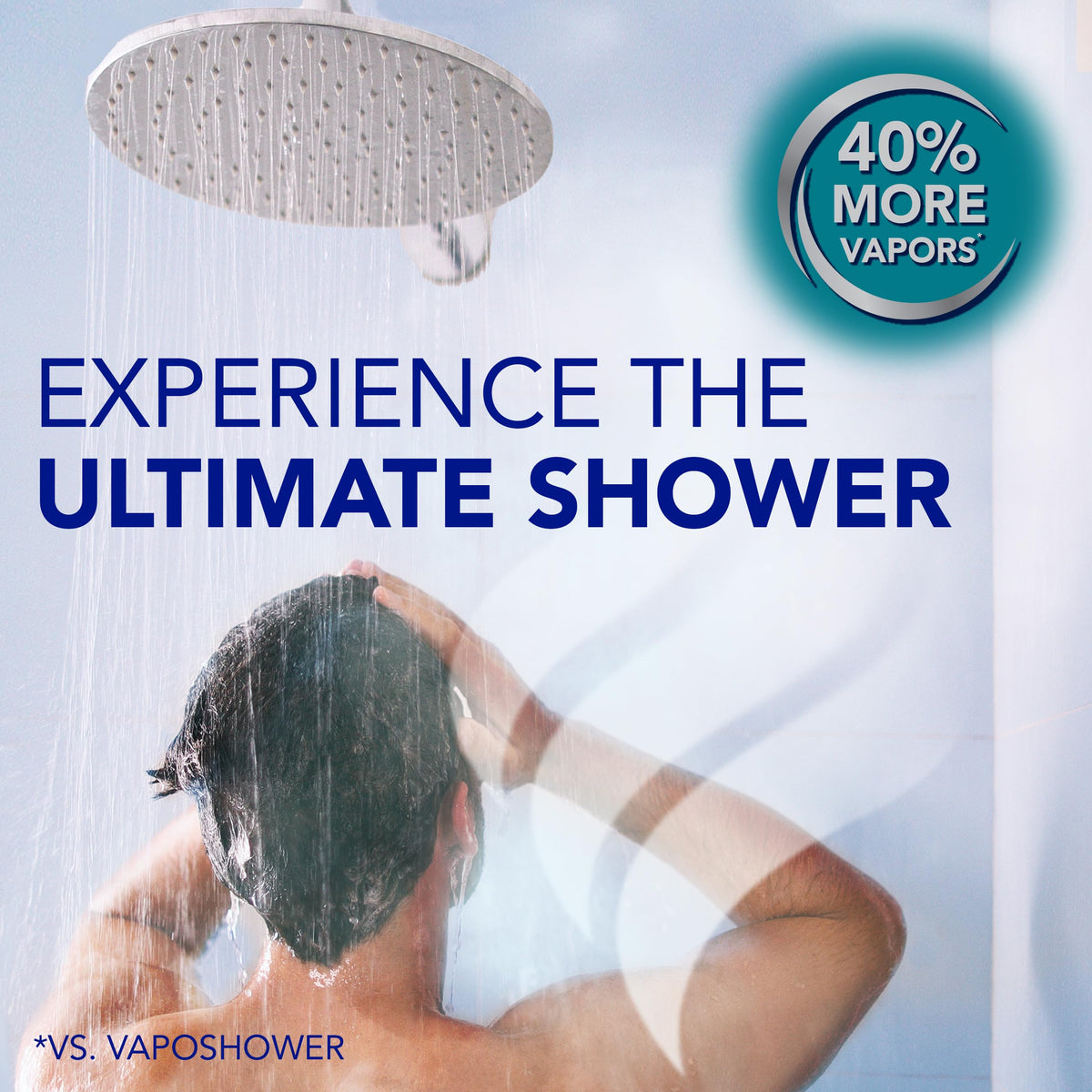 Vicks tablet placed on shower floor demonstrating safe placement benefit