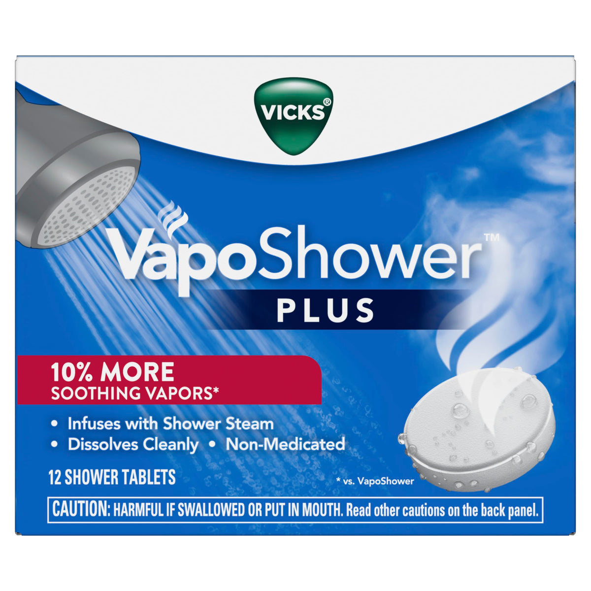 Vicks VapoShower PLUS displayed on bathroom shelf as a gift-ready pampering item