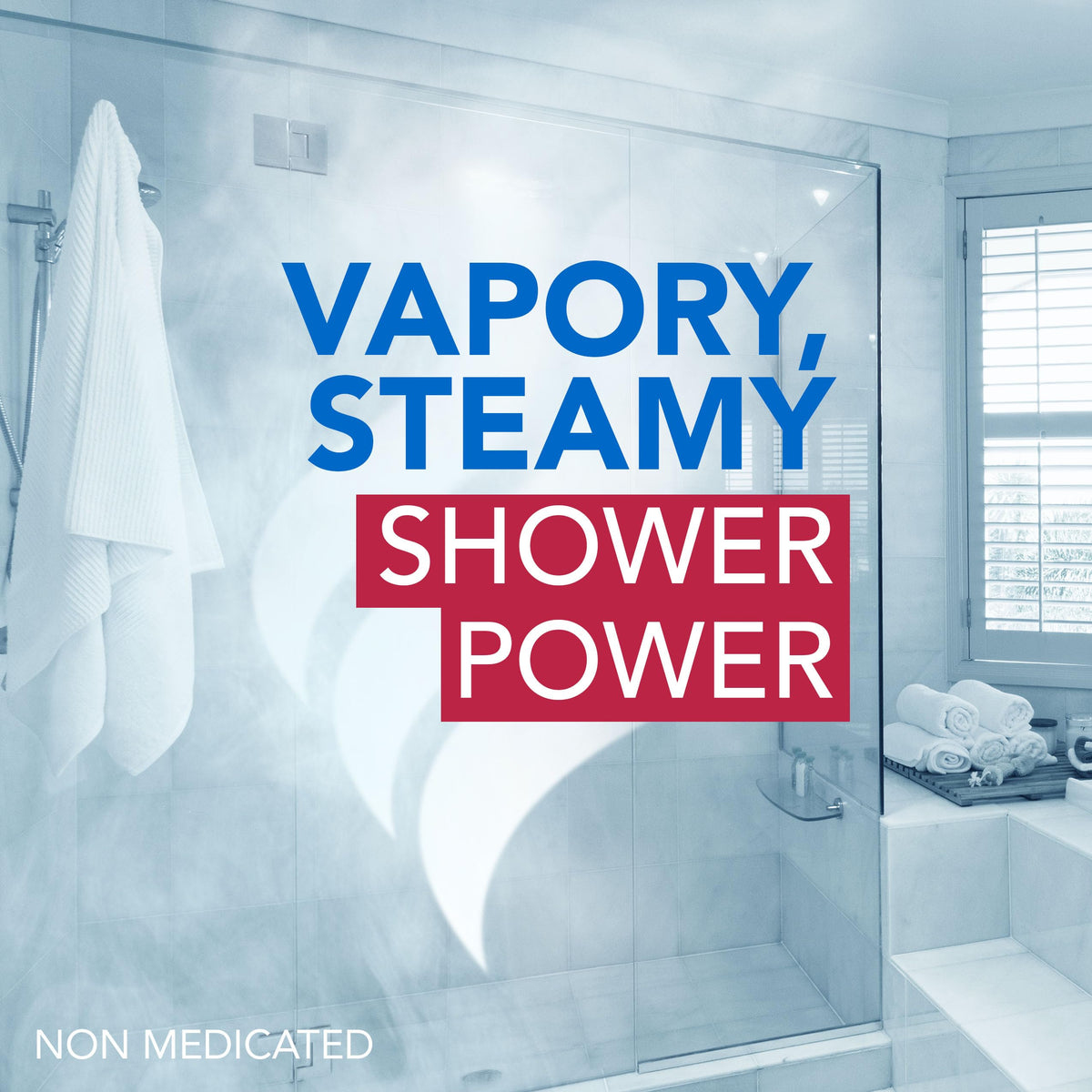 Vicks VapoShower PLUS tablet beside coin to show compact single-use size