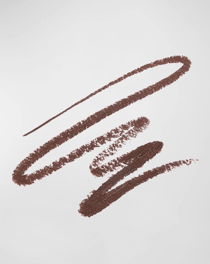 Victoria Beckham Satin Kajal Cocoa sharpened tip close-up, precise application benefit