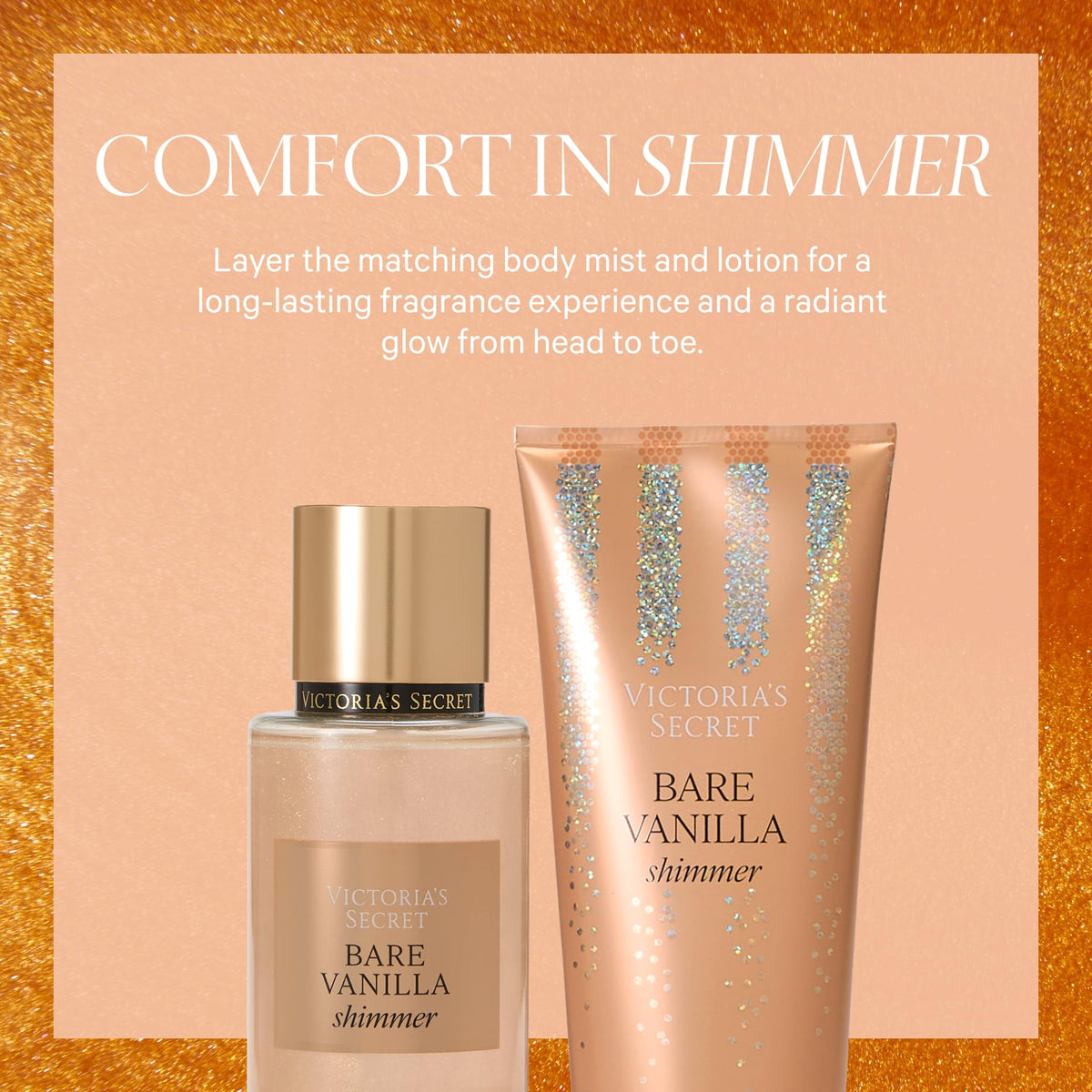 Victoria's Secret bottle in hand demonstrating 8 oz size and travel-friendly benefit