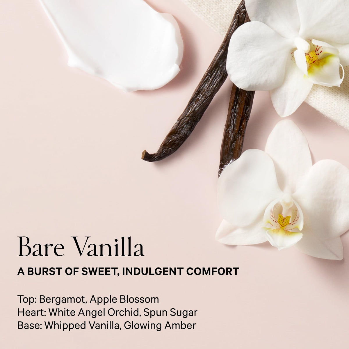 Victoria's Secret creamy lotion texture close-up illustrating silky, fast-absorbing formula