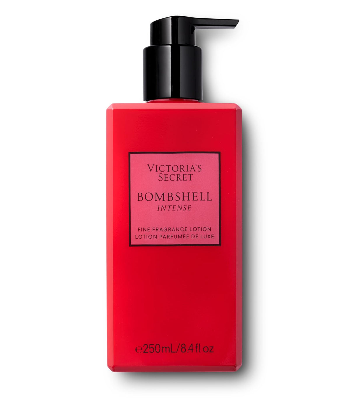 Victoria's Secret cap and pump detail highlighting bottle design and convenience
