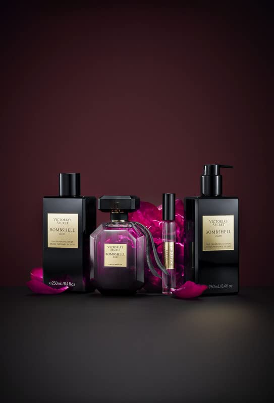 Victoria's Secret Bombshell Oud applied to wrist in lifestyle setting for long-lasting fragrance