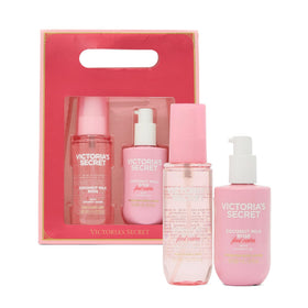 Victoria's Secret front packaging displaying the two-piece Coconut Milk Rose set and gift-ready look