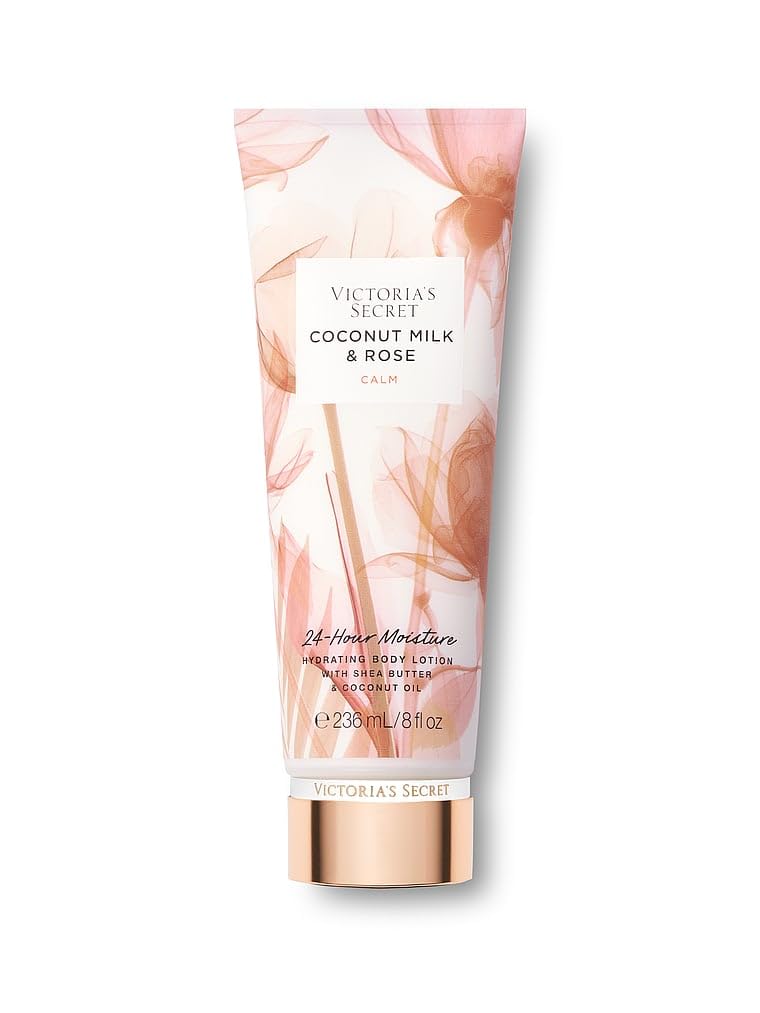 Victoria's Secret front packaging showing lotion tube and brand benefit