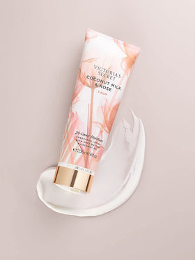 Victoria's Secret dispensing lotion from pump for easy application benefit